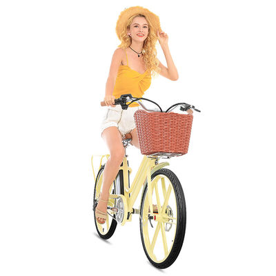 바구니 48T Alu 구조, 24x1.75 전기 여자의 자전거를 가진 250w 숙녀 E 자전거