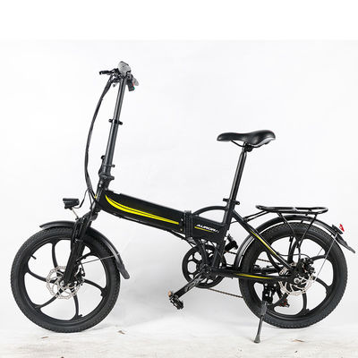 20MPH 가벼운 접을 수 있는 전기 자전거, 10.4Ah 20 인치 전기 접히는 자전거