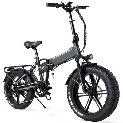 접히는 뚱뚱한 타이어 전기 자전거 750 와트, 30kmh 접이식 E 자전거 5grade 체계