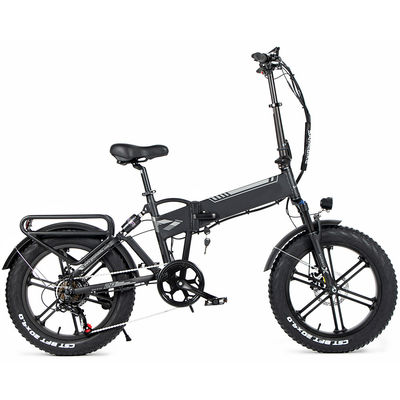 접히는 뚱뚱한 타이어 전기 자전거 750 와트, 30kmh 접이식 E 자전거 5grade 체계